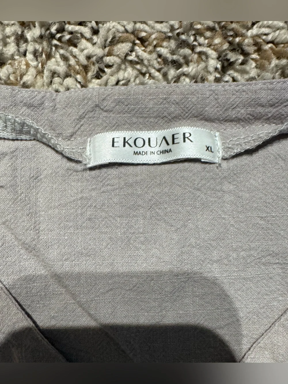 Ekouaer Relaxed Wide-Leg Joggers Set - Gray - Picture 2 of 7